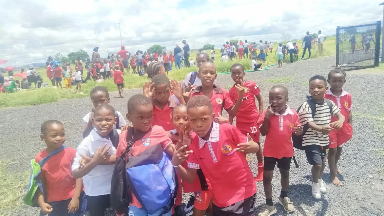 Kids enjoying outdoor playtime on the school playground