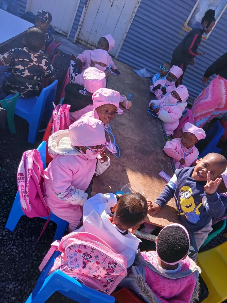 Toddler learning with building blocks during early childhood development